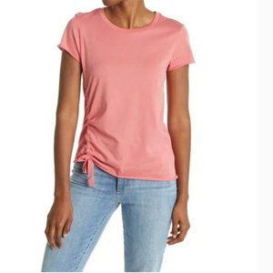All Saints Ruched Side T-Shirt Aerie Pink